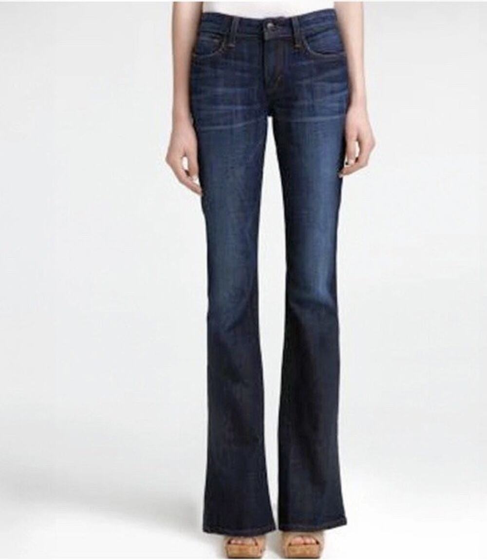 J0E's Visionaire Mid Waist Bootcut Dark Wash Jeans Sz 28 Stretch Inseam 34”